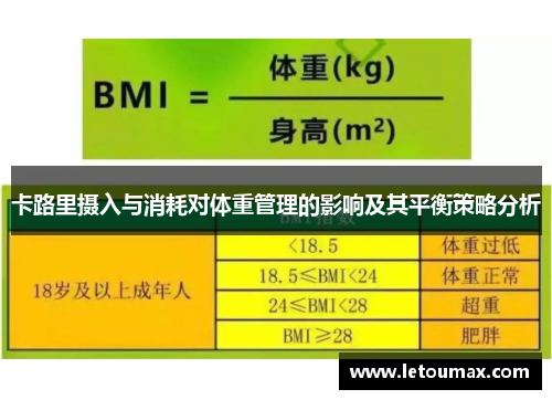 卡路里摄入与消耗对体重管理的影响及其平衡策略分析